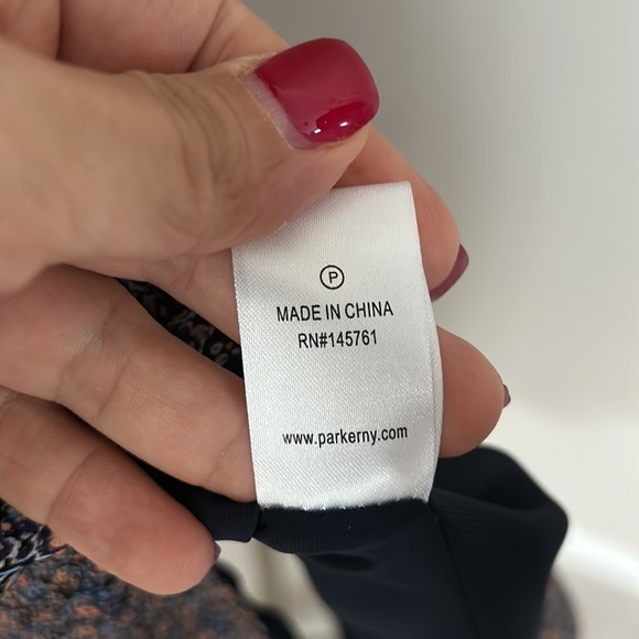 PARKER NY Suzie 100% SILK Viceroy Floral Flutter Sleeve A-Line Dress Sz 2 Small - Picture 13 of 14